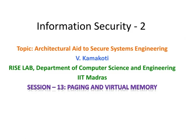 Information Security - 2