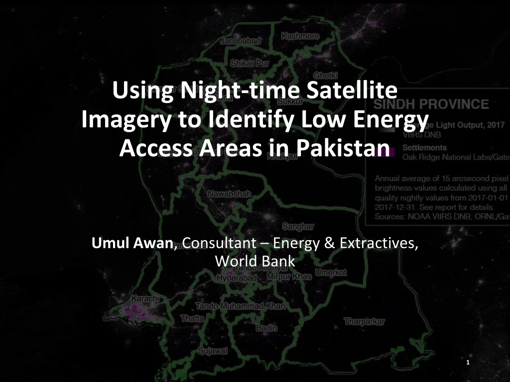 using night time satellite imagery to identify low energy access areas in pakistan