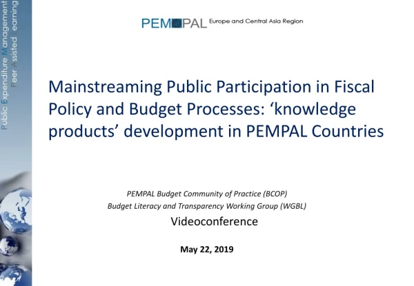 PEMPAL Budget Community of Practice (BCOP) Budget Literacy and Transparency Working Group (WGBL)