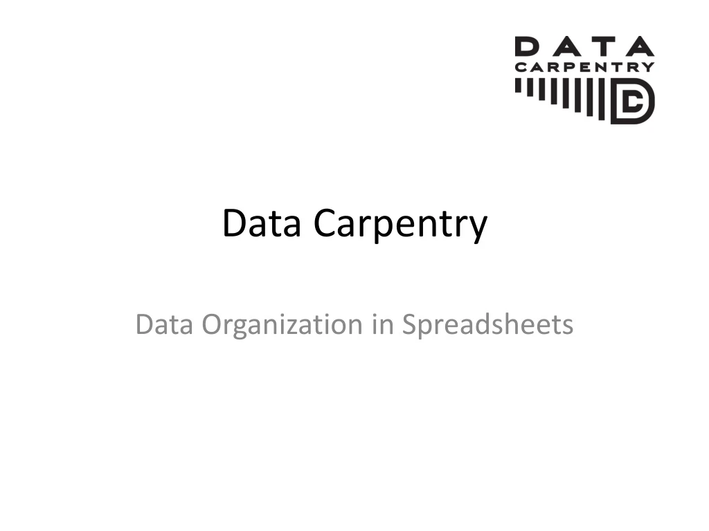 data carpentry