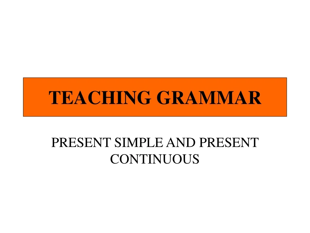 teaching grammar