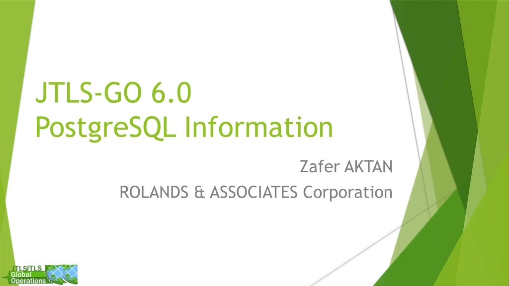 jtls go 6 0 postgresql information