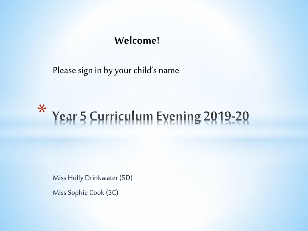 year 5 curriculum evening 2019 20