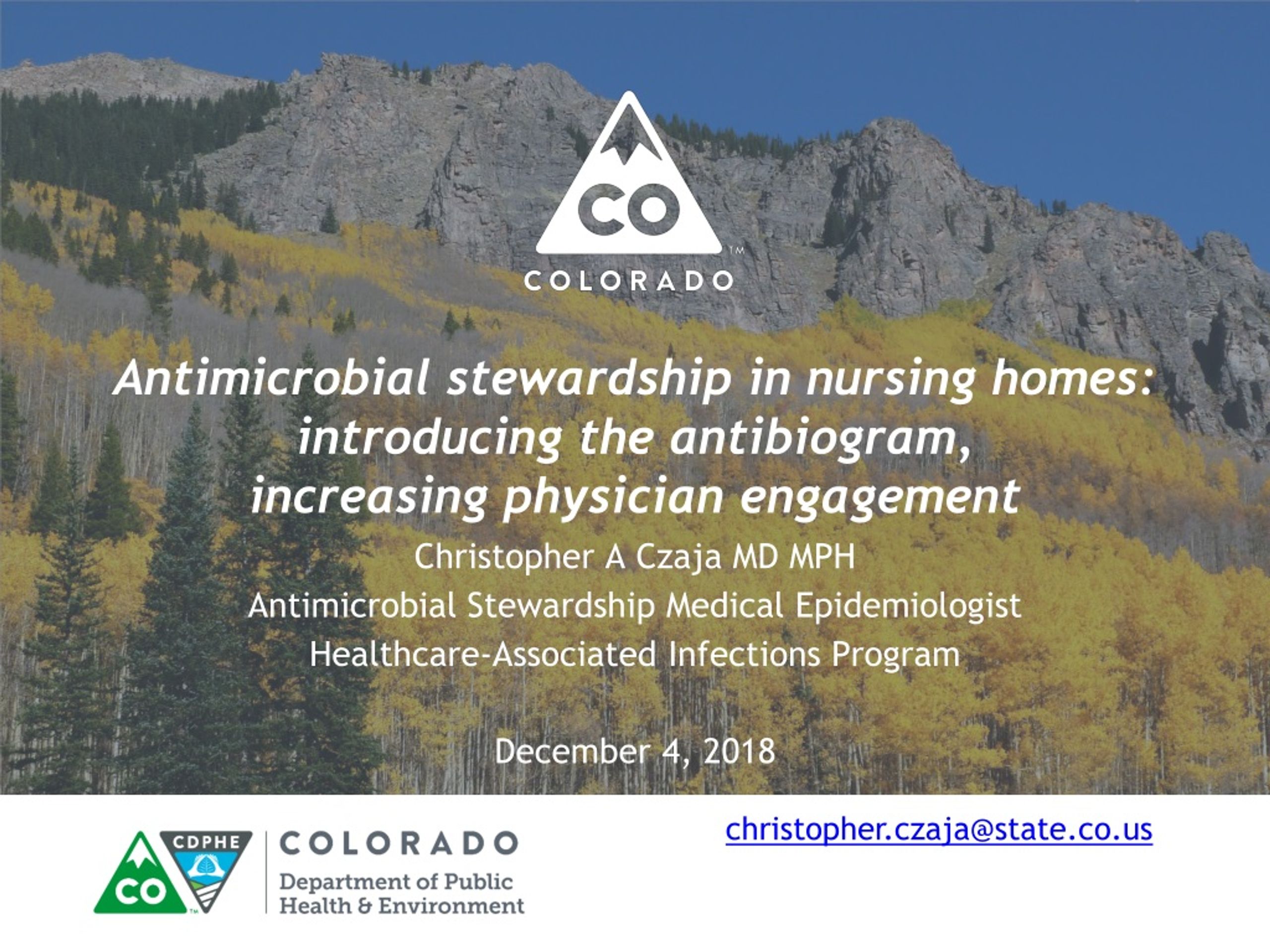 Enhancing Antimicrobial Stewardship in Nursing Homes - slide 1