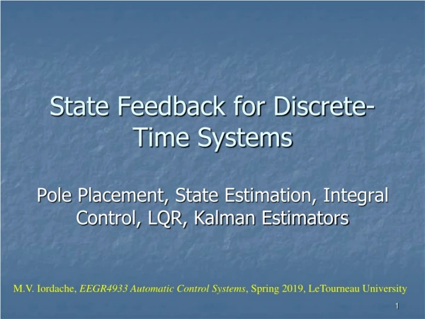 State Feedback for Discrete-Time Systems