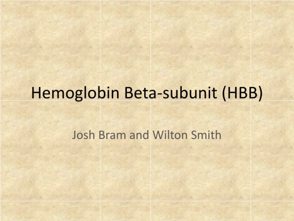 Hemoglobin Beta-subunit (HBB)