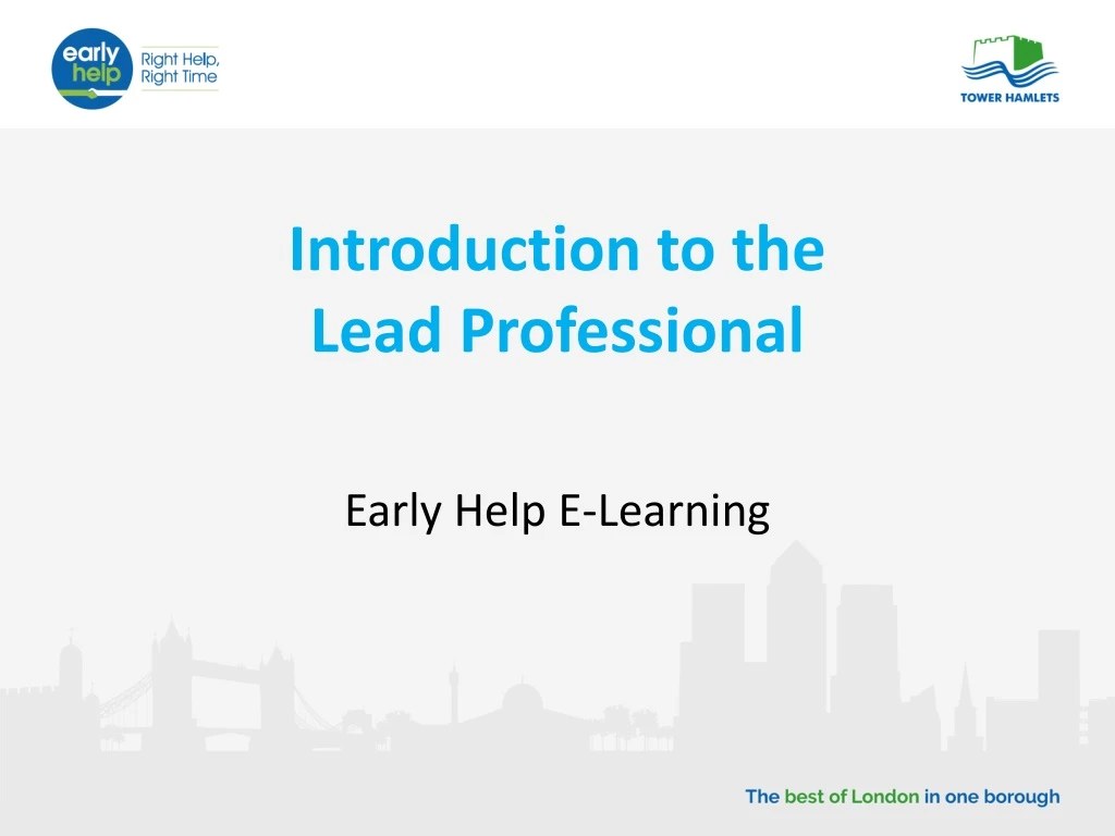 introduction to the lead professional