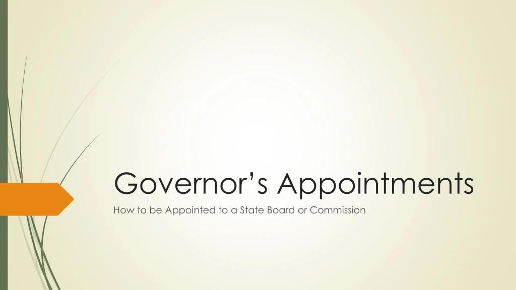governor s appointments