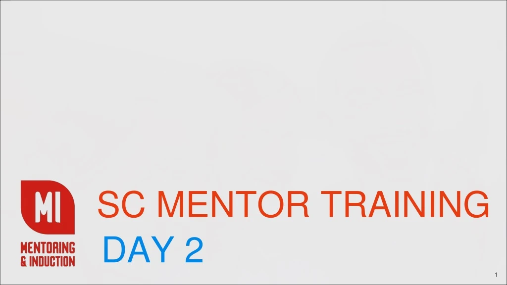 sc mentor training