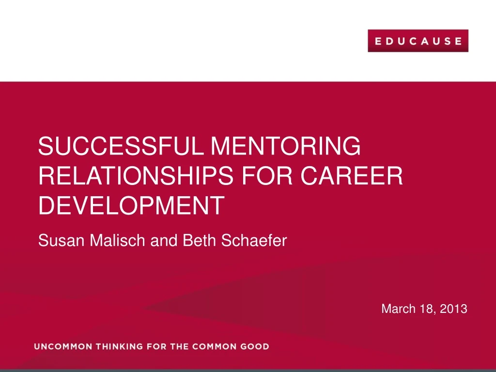 successful mentoring relationships for career