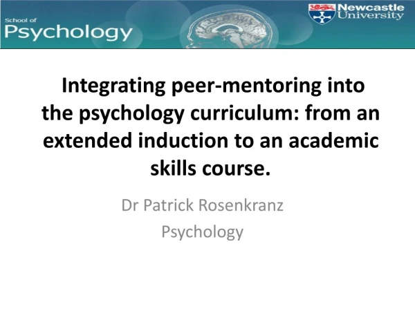 Dr Patrick Rosenkranz Psychology