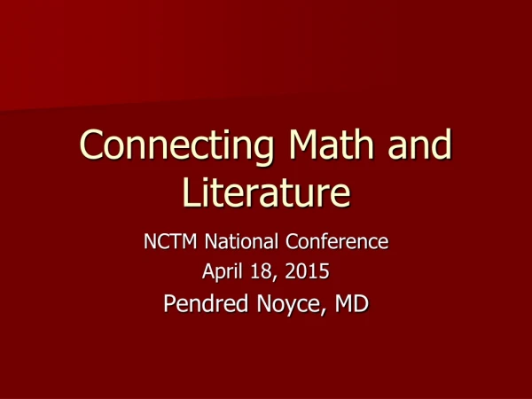 Connecting Math and Literature