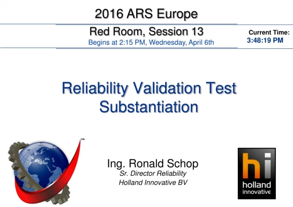 Reliability Validation Test Substantiation