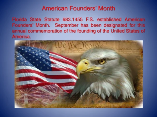 American Founders’ Month