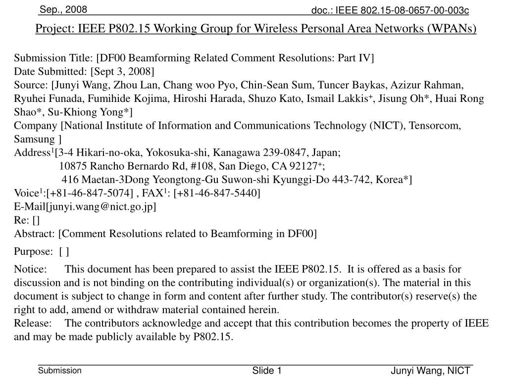 project ieee p802 15 working group for wireless