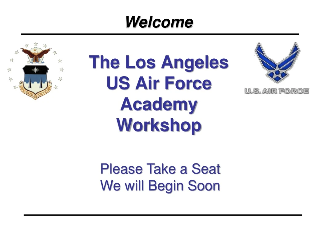 the los angeles us air force academy workshop