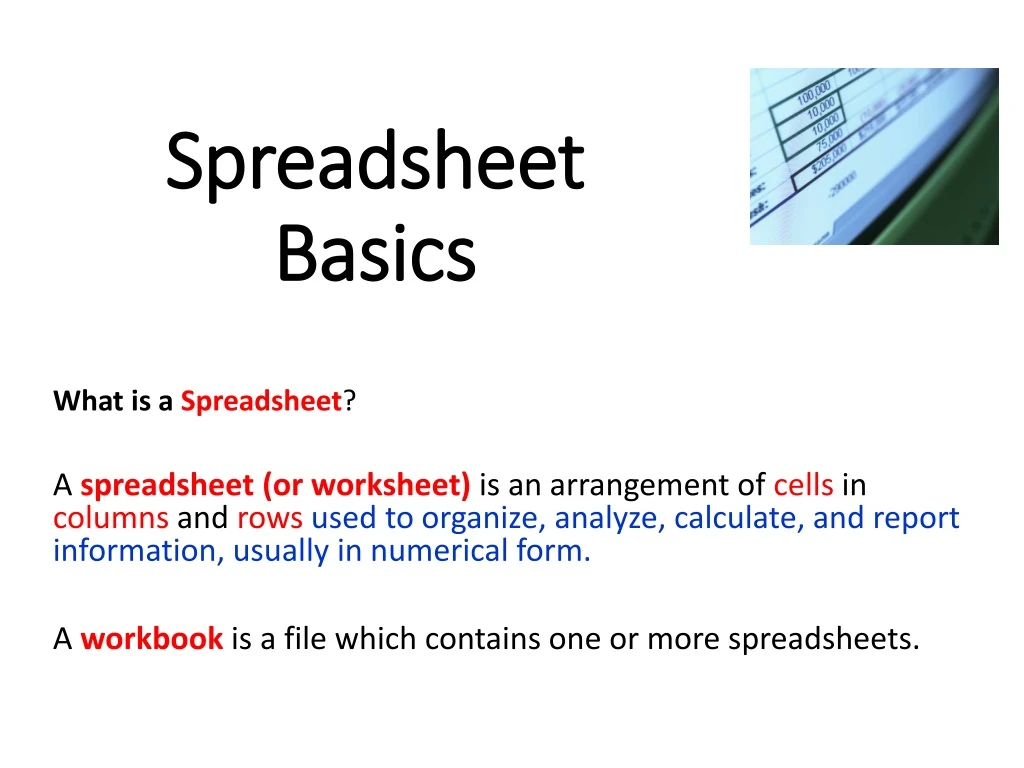 spreadsheet basics