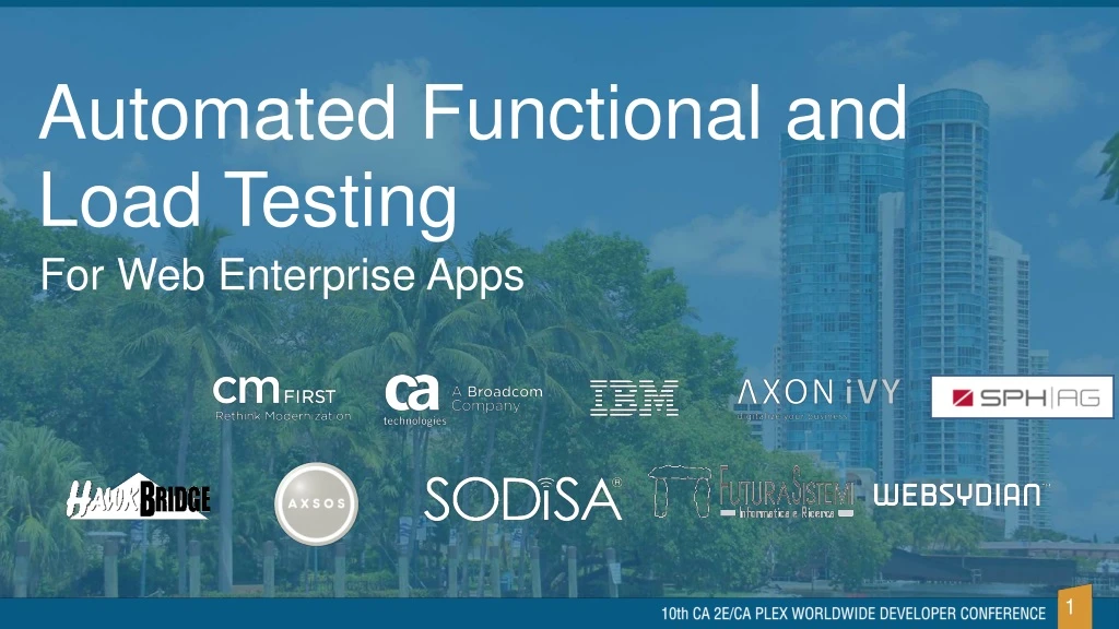 automated functional and load testing