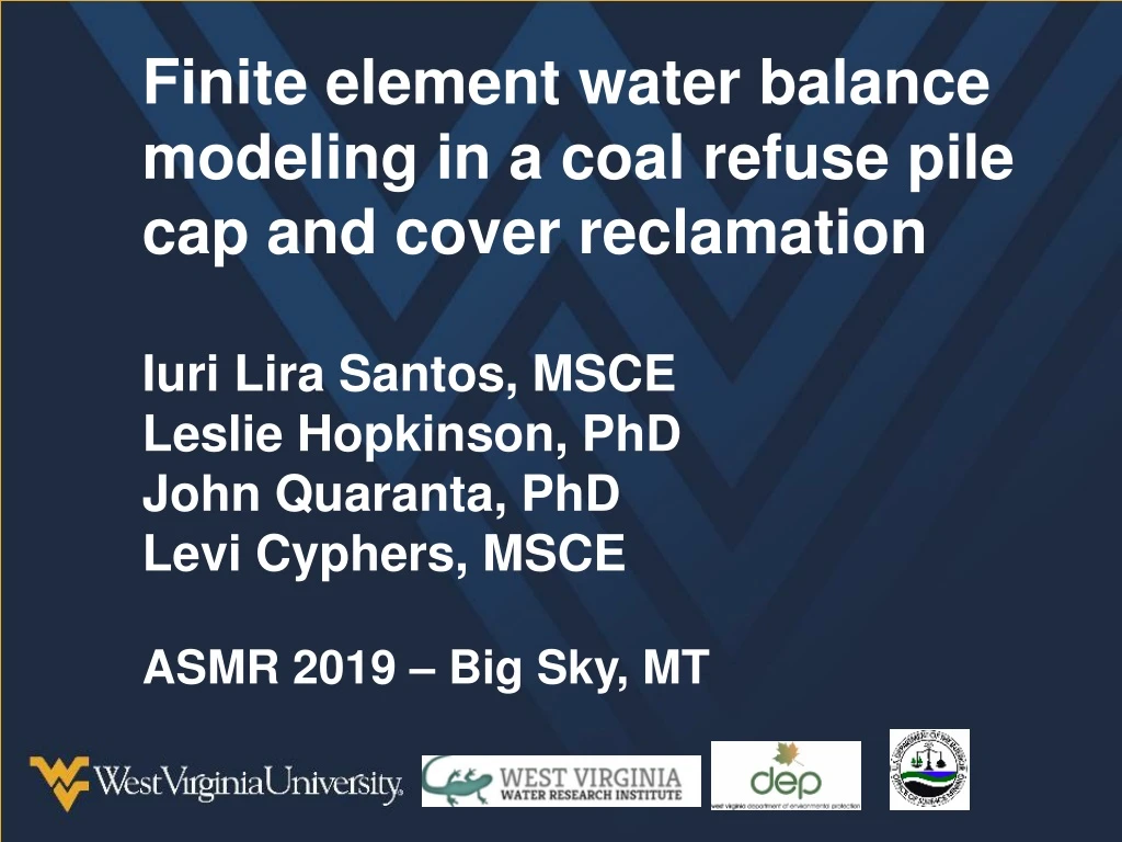 finite element water balance modeling in a coal