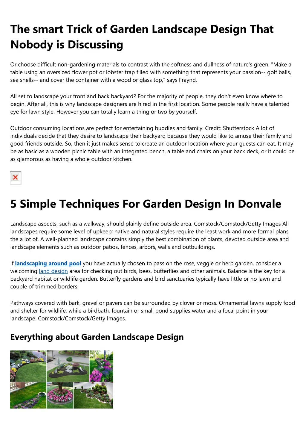 the smart trick of garden landscape design that