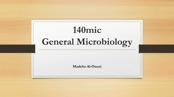 140mic General Microbiology