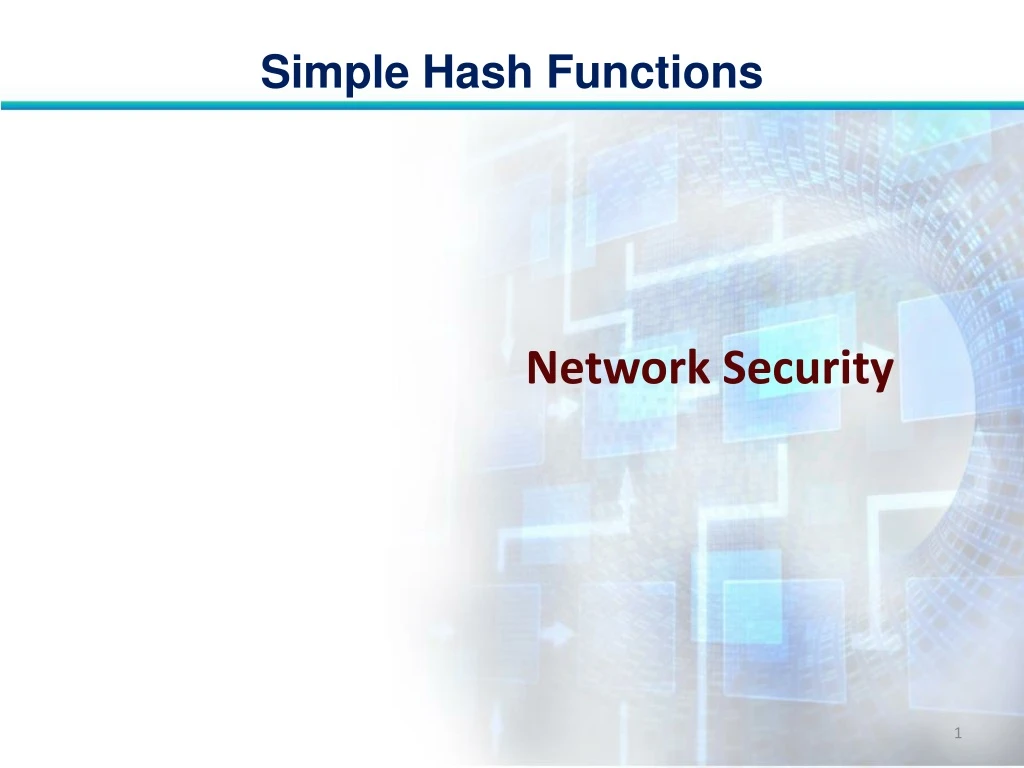 simple hash functions
