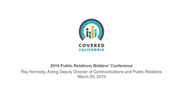 2019 Public Relations Bidders’ Conference