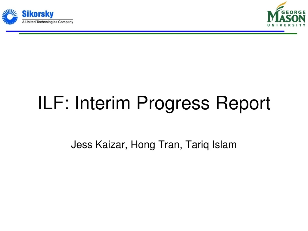 ilf interim progress report