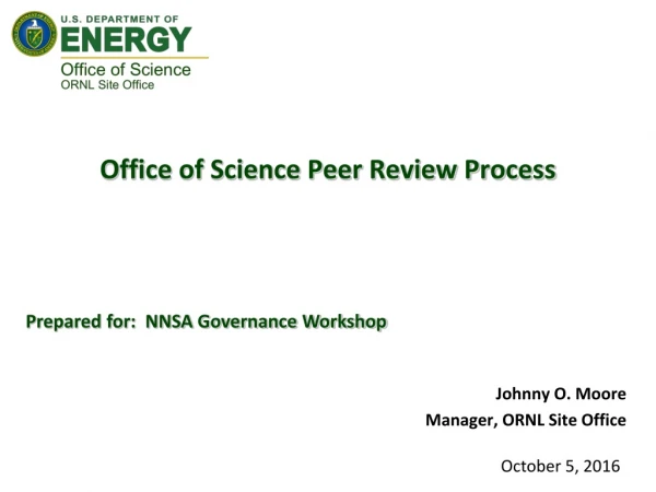 Office of Science Peer Review Process