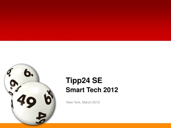 Tipp24 SE Smart Tech 2012