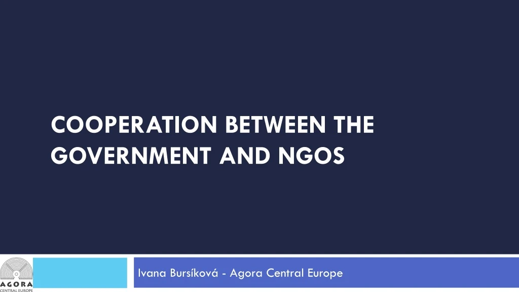 cooperation between the government and ngos