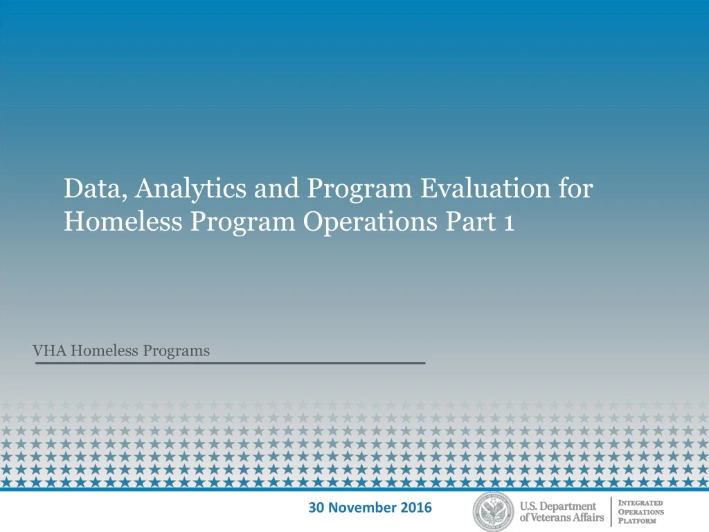 data analytics and program evaluation