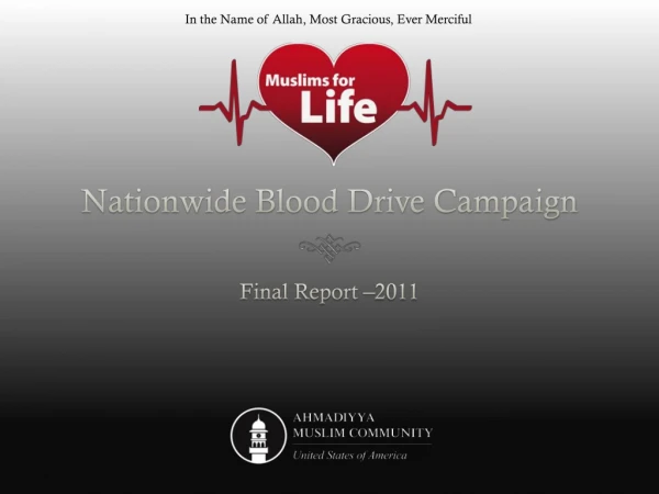 Nationwide Blood Drive Campaign