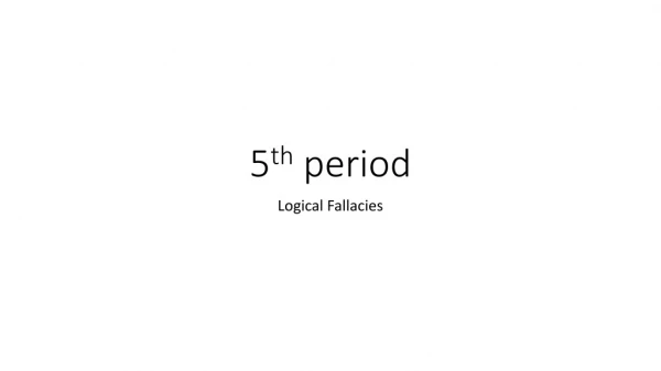 5 th period