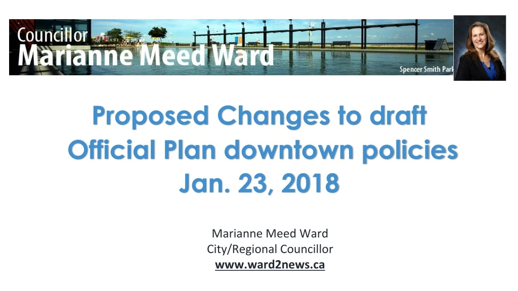 proposed changes to draft official plan downtown policies