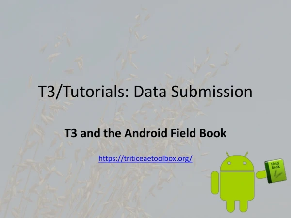 T3/Tutorials: Data Submission