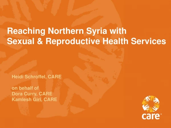 Reaching Northern Syria with Sexual &amp; Reproductive Health Services