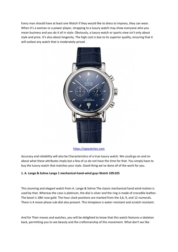 every man should have at least one watch if they