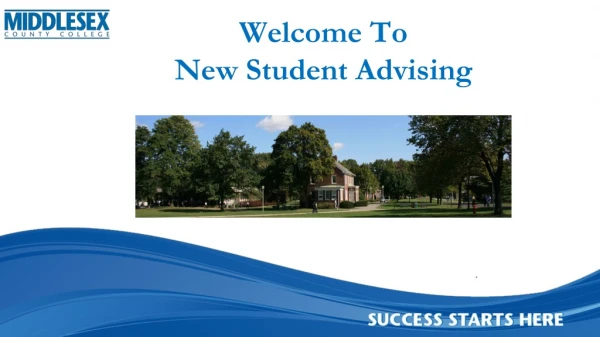 Welcome To New Student Advising