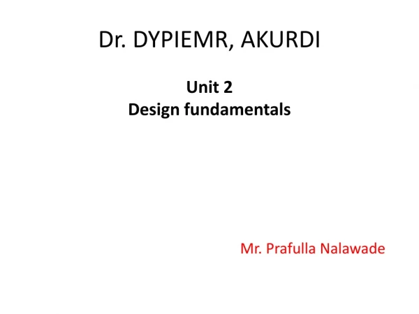 Dr. DYPIEMR, AKURDI