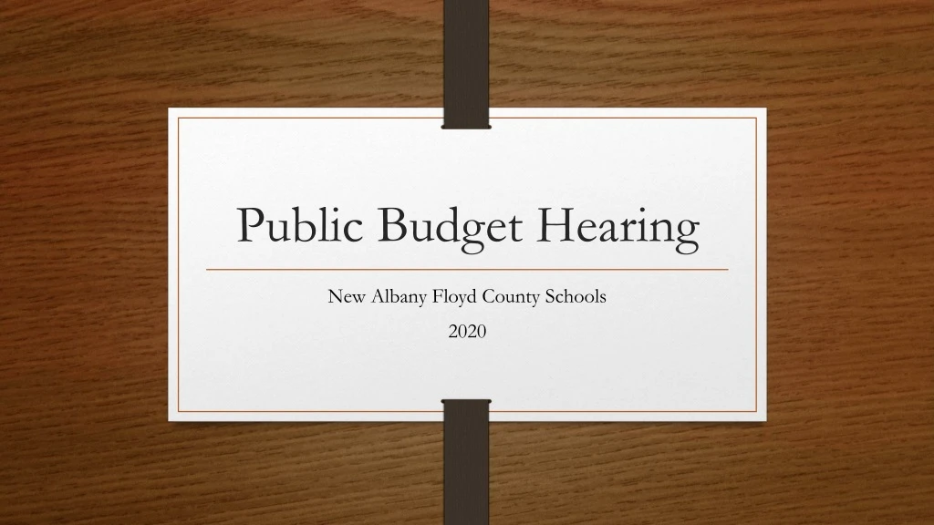 public budget hearing
