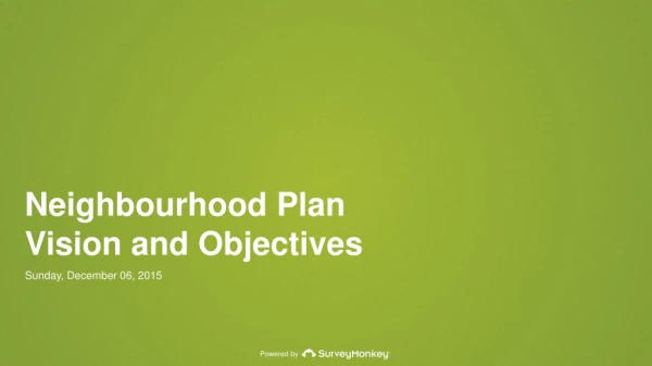 Neighbourhood Plan Vision and Objectives