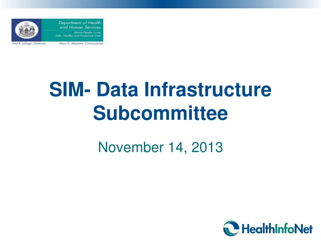 sim data infrastructure subcommittee