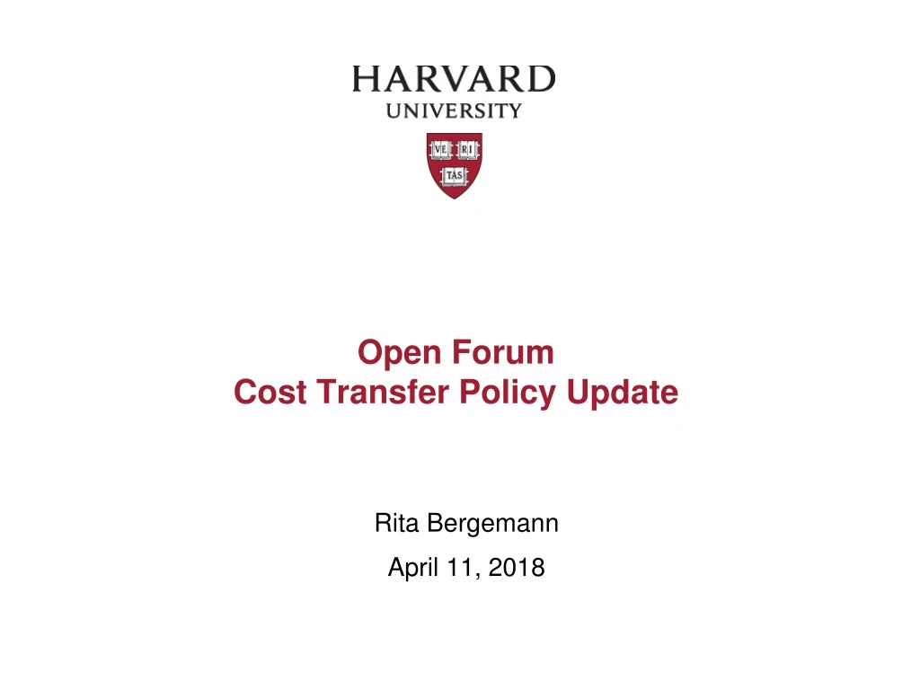 open forum cost transfer policy update
