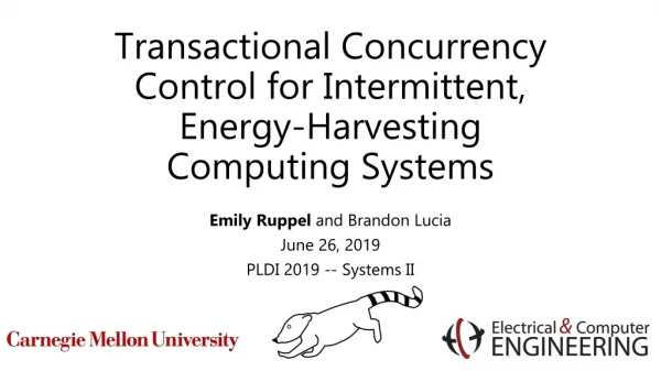 Transactional Concurrency Control for Intermittent, Energy-Harvesting Computing Systems