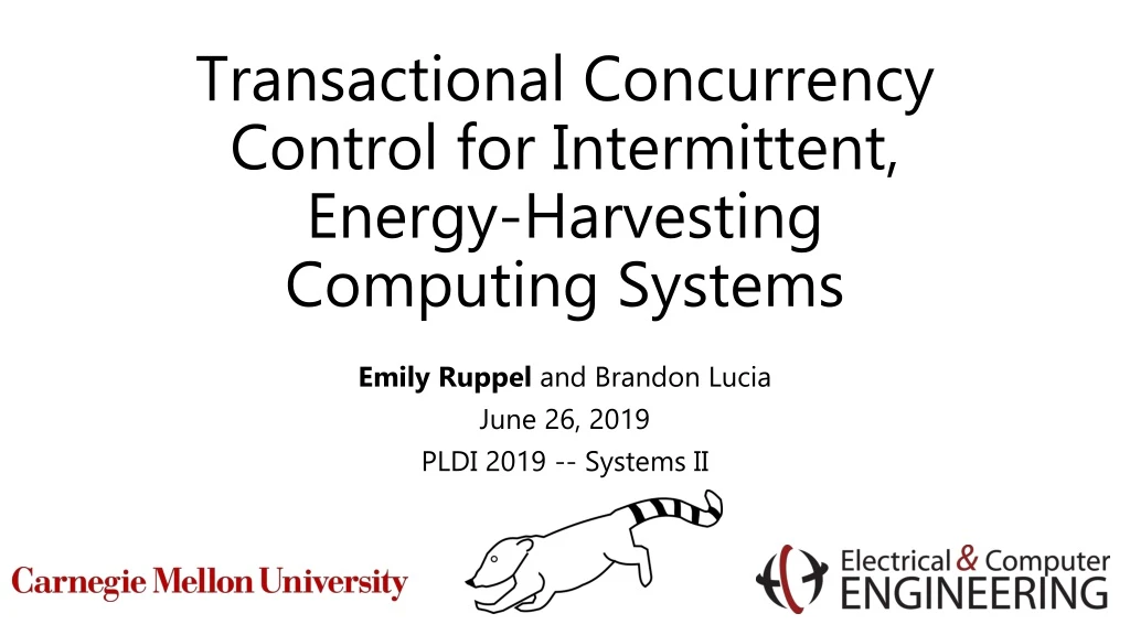 transactional concurrency control for intermittent energy harvesting computing systems