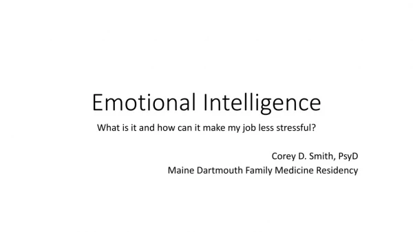 Emotional Intelligence