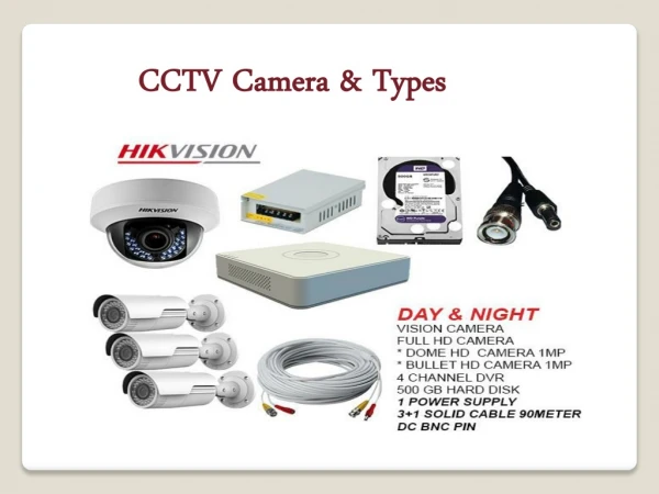 CCTV Camera &amp; Types