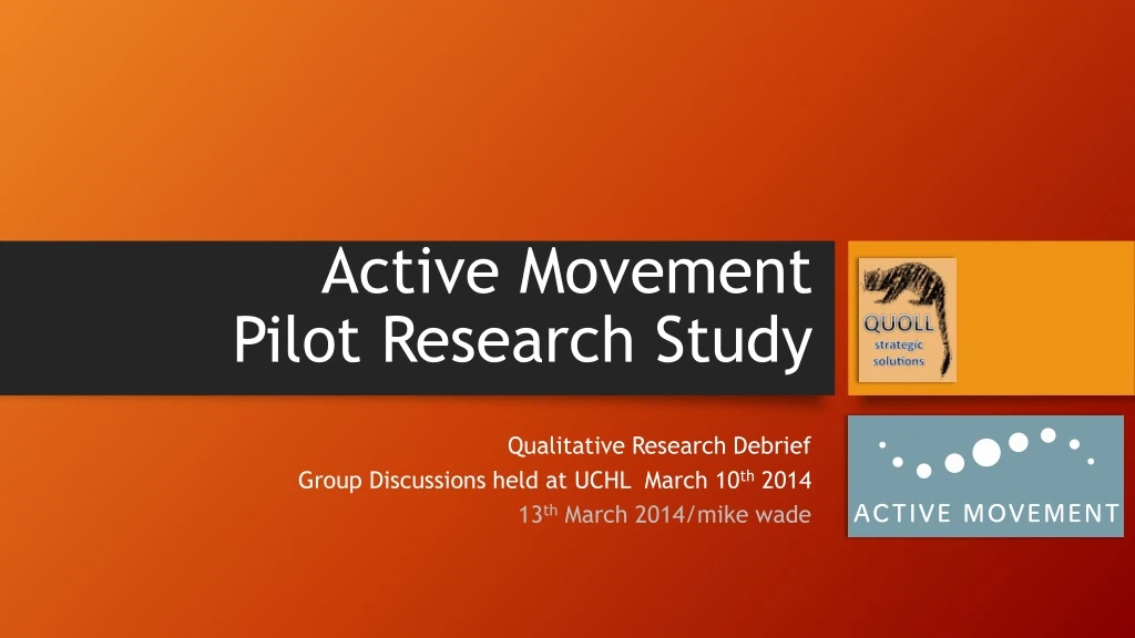 active movement pilot research study