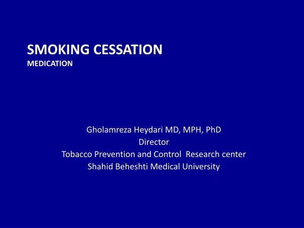 Smoking Cessation Medication